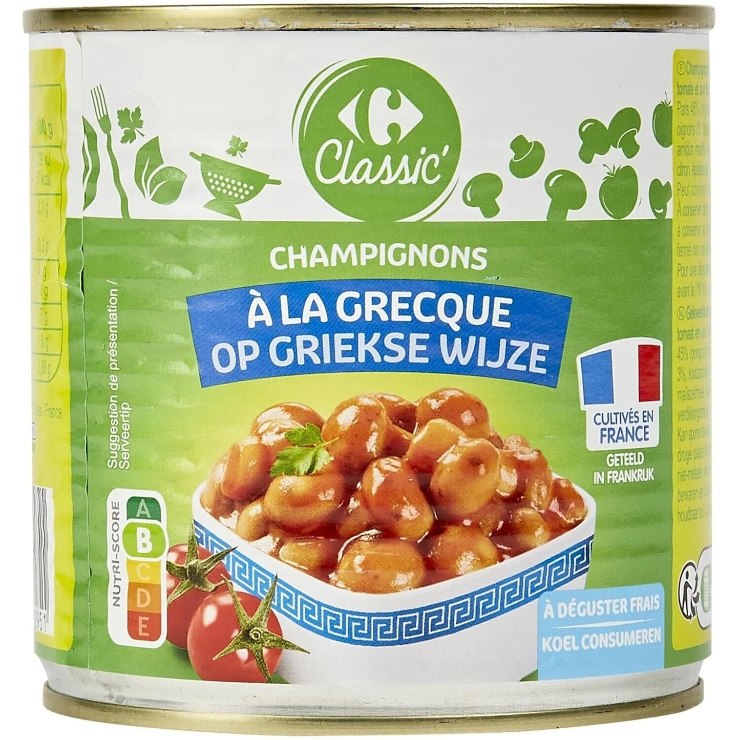 CHAMPIGNONS A LA GRECQUE DE 400GR