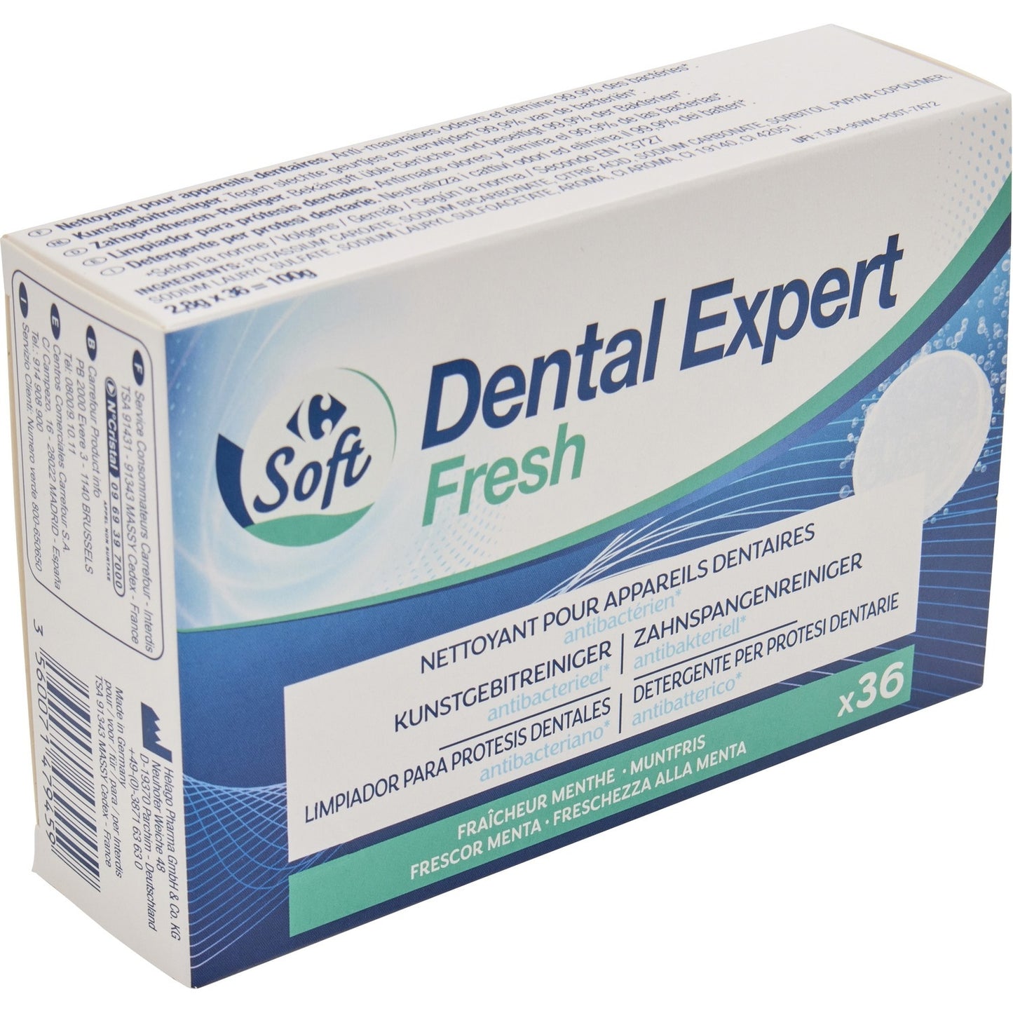DENTAL EXPERT  FRESH  NETTOYANT APPAREILS DENTAIRE  de 36 pcs