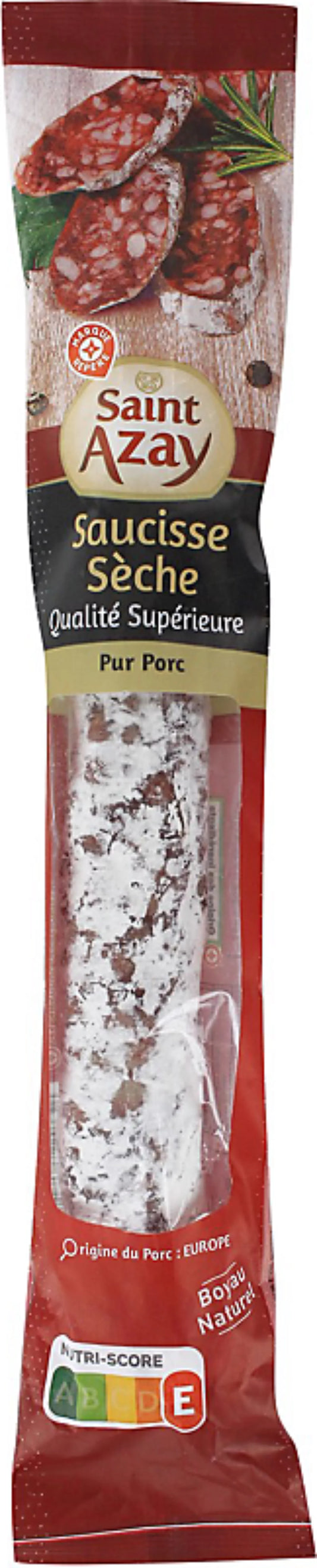 SAINT AZAY SAUCISSE SECHE PUR PORC DE 250GR