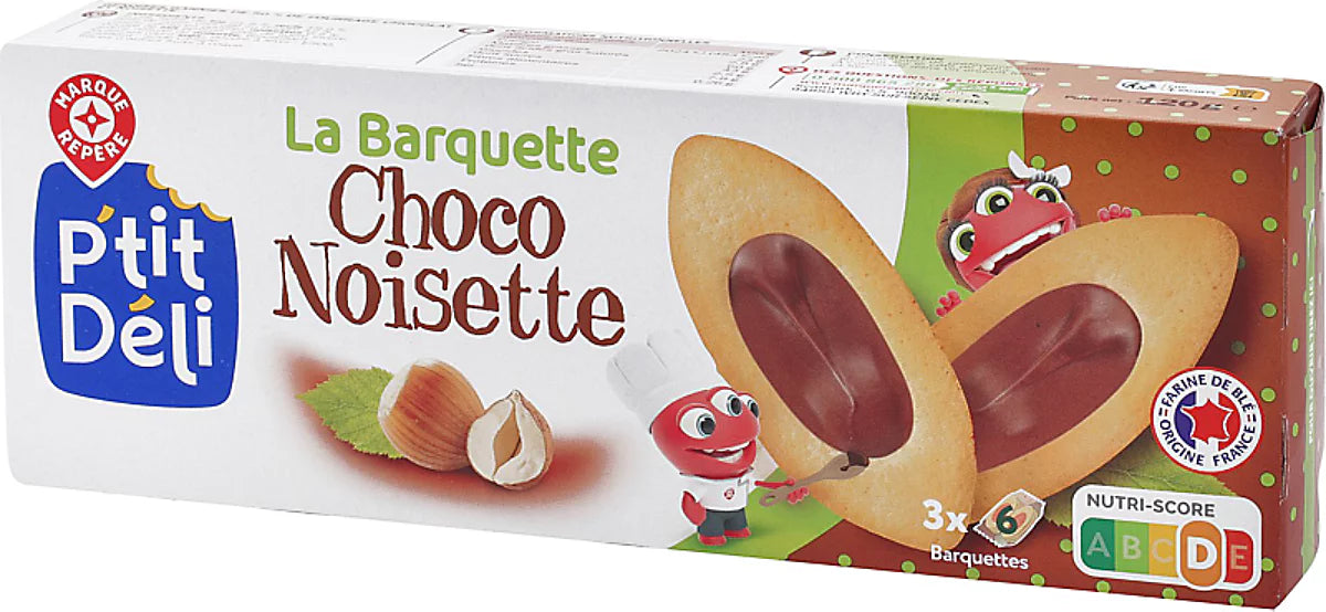 BARQUETTE CHOCO NOISETTE DE 120 GR