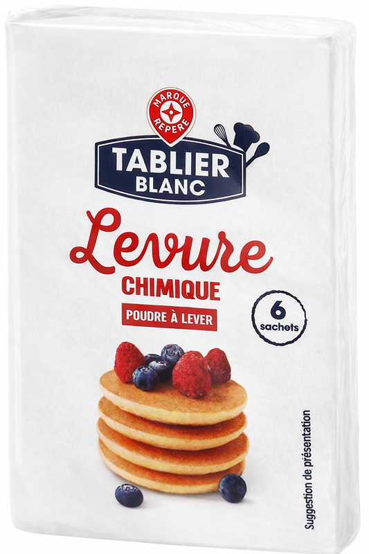 TABLIER BLANC LEVURE CHIMIQUE DE 6X11GR