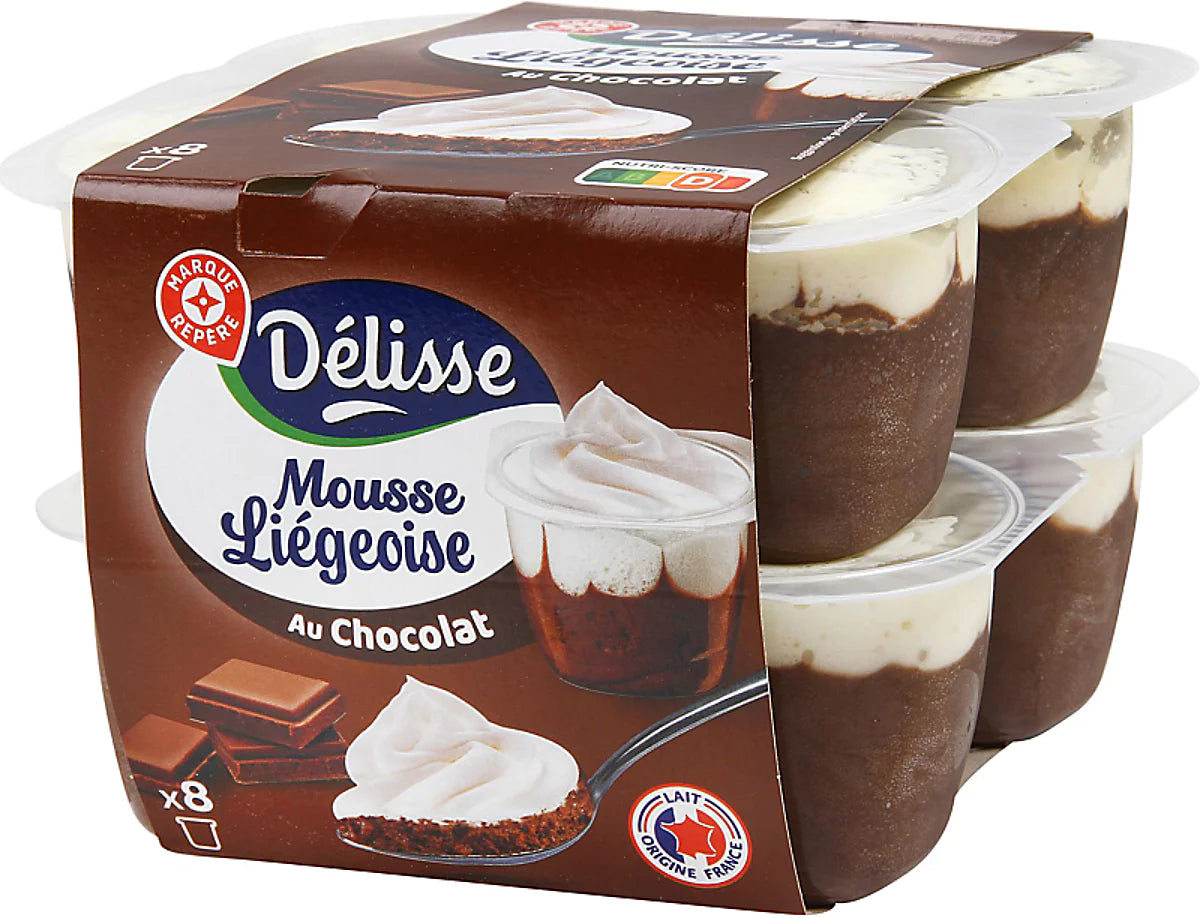 DELISSE MOUSSE LIEGOISE AU CHOCOLAT DE 4X 80GR