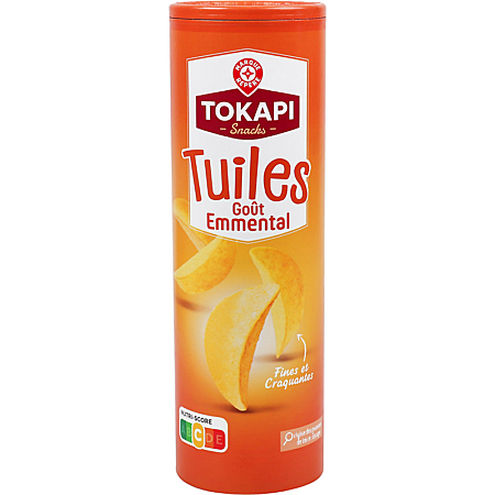 TOKAPI SNACKS TUILES GOUT EMMENTAL DE 170 GR