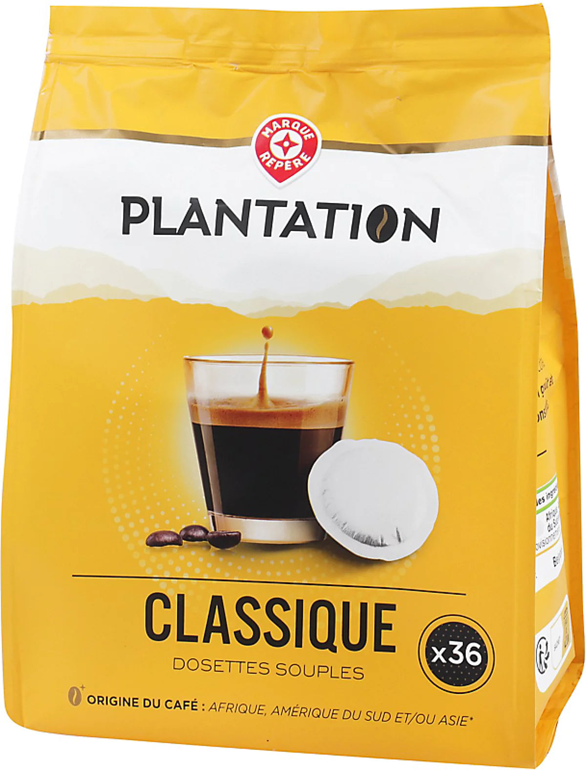 DOSETES DE CAFE SOUPLES CLASSIQUES X36 PLANTATION DE 250GR