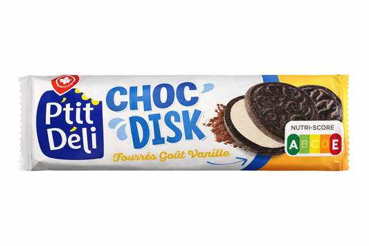 CHOC DISK  FOURRES GOUT VANILLE DE 154 GR