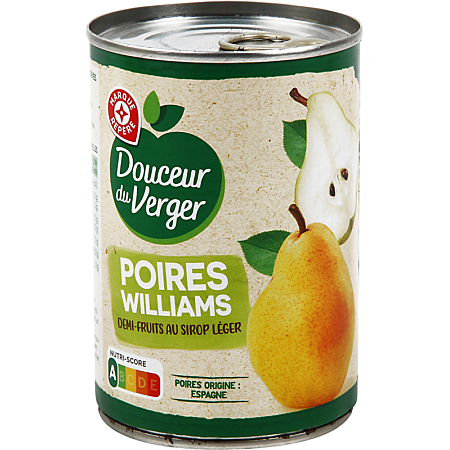 DOUCEUR DU VERGER POIRES WILLIAMS DE 420GR