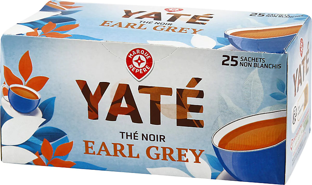 YATE THE NOIR EARL GREY  25 SACHETS de 45 gr