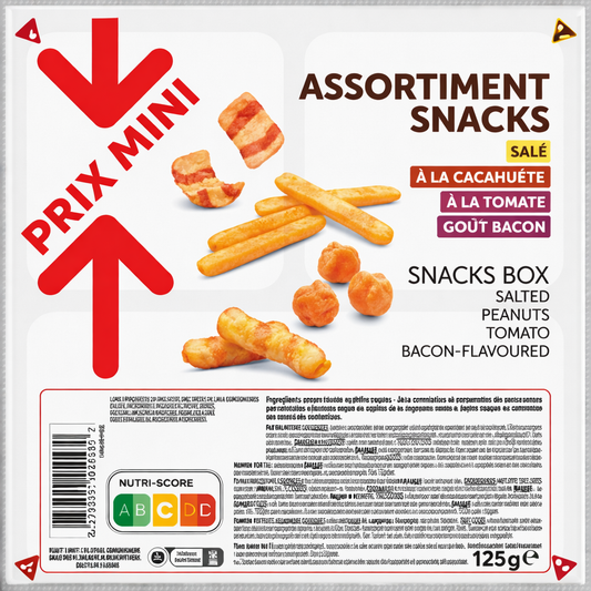 ASSORTIMENT SNACKS  DE 125 GR