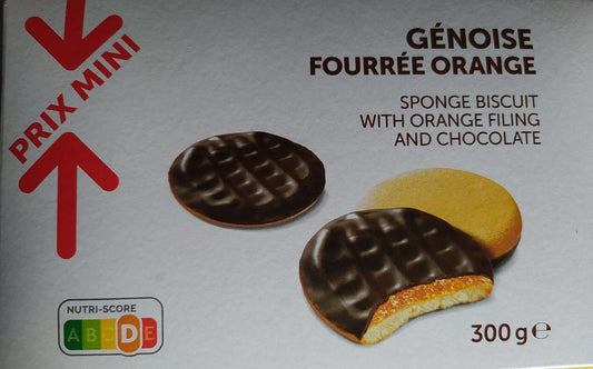 PRIX MINI GENOISE FOURREE ORANGE DE 300 GR