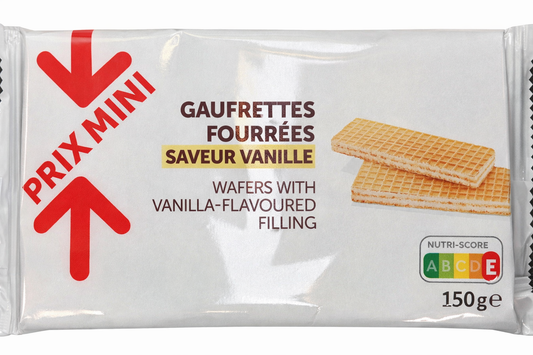PRIX MINI GAUFRETTES VANILLE DE 150GR
