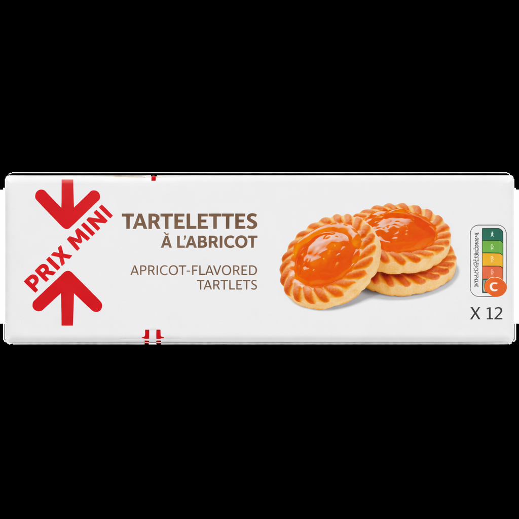 PRIX MINI TARTELETTES A L ABRICOT X12 DE 200 GR