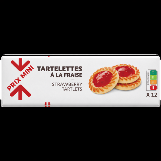 PRIX MINI TARTELETTES A LA FRAISE  X12 DE 200 GR