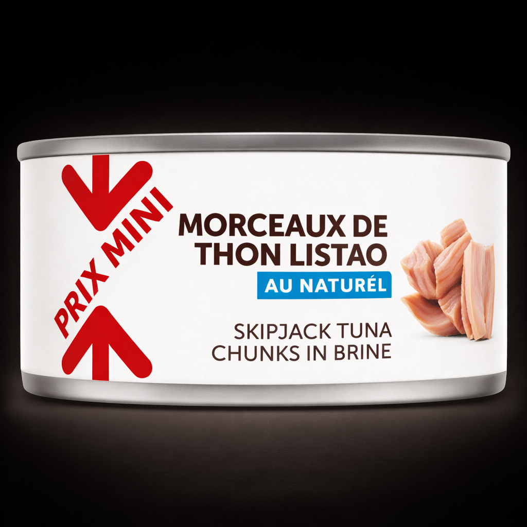 MORCEAUX DE THON AU NATUREL DE 185 GR