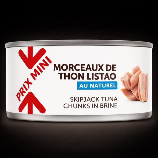 MORCEAUX DE THON AU NATUREL DE 185 GR