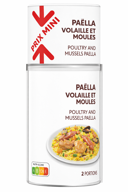 PAELLA VOLAILLE ET MOULES DE 1KG
