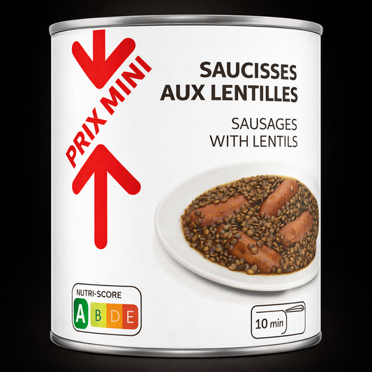 SAUCISSES AUX LENTILLES DE 840 GR