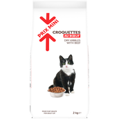 PRIX MINI CROQUETTE CHAT ADULT AU BOEUF DE 2KG