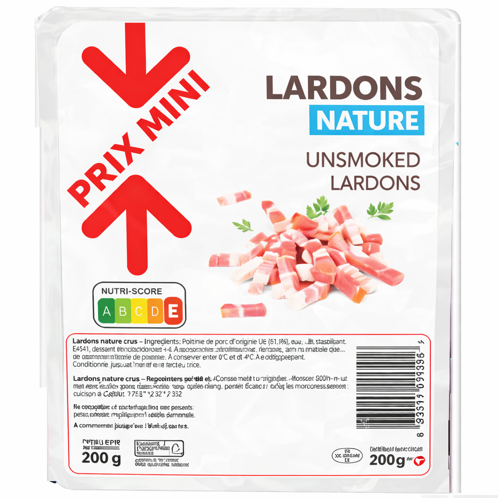 LARDONS NATURE DE 200 GR
