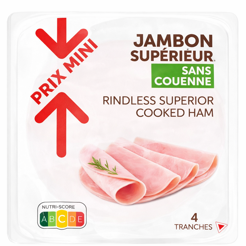 JAMBON SUPERIEUR SANS COUENNE DE 200GR