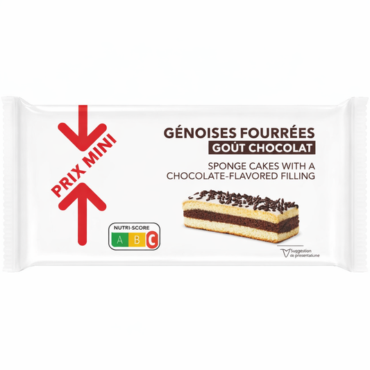 PRIX MINI GENOISE FOURREES GOUT CHOCOLAT DE 175GR