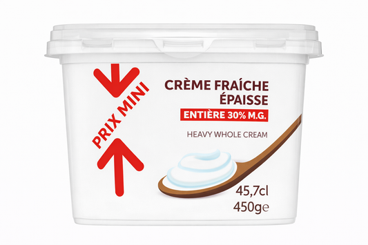 CREME FRAICHE EPAISSE 30% ROUGE DE 450 GR