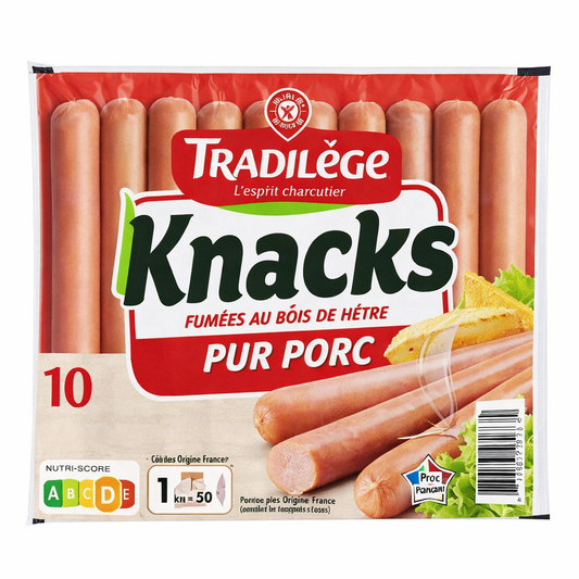 KNACKS PUR PORC X10 DE 350GR