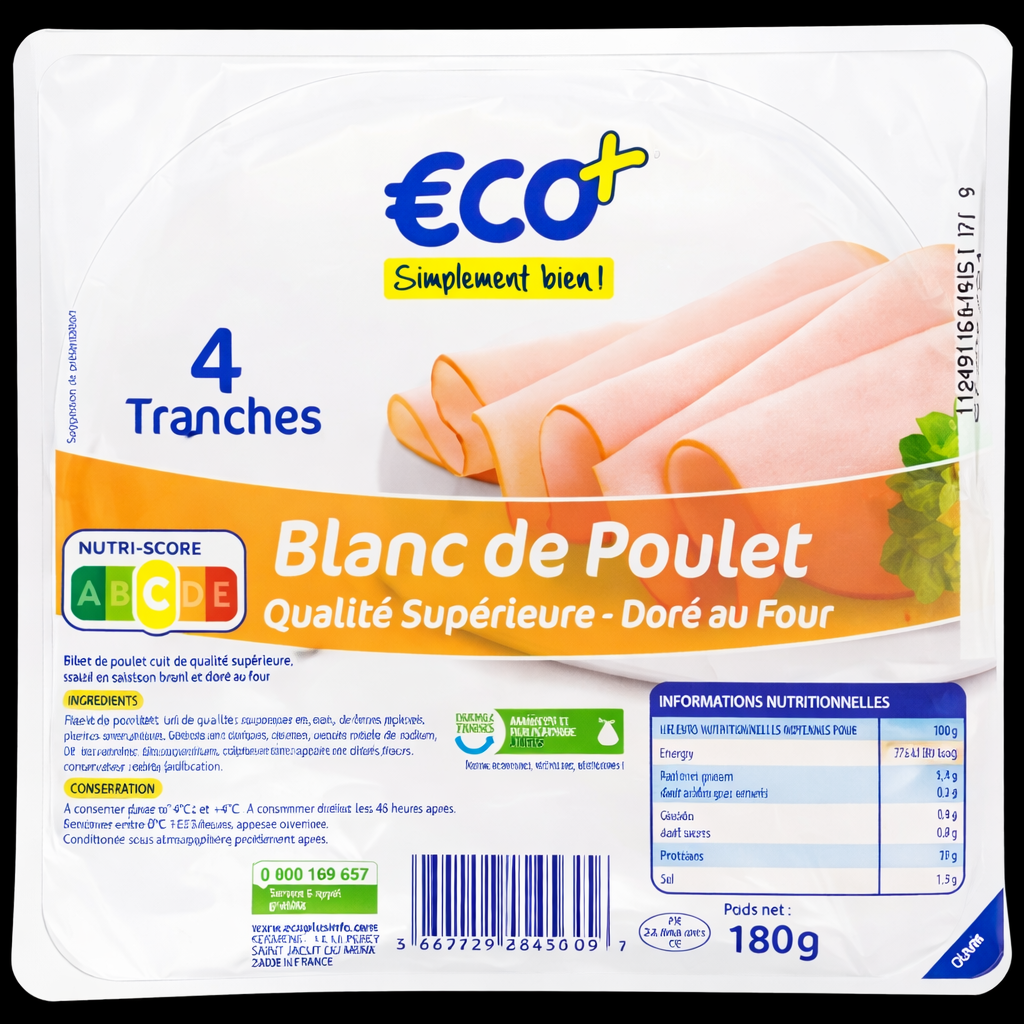 BLANC DE POULET X4 DE 180GR