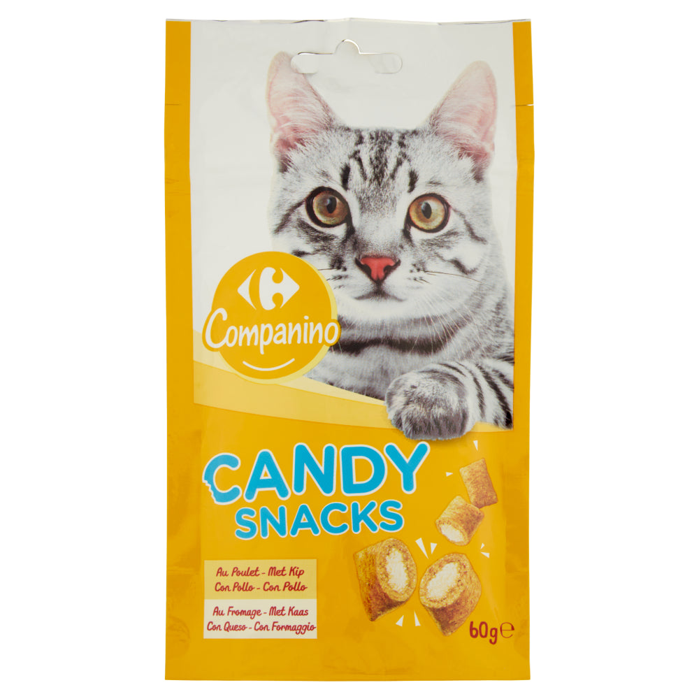 CANDY SNACKS  FROMAGES POULET DE 60GR