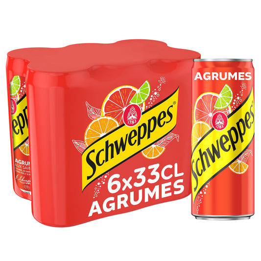 SCHWEPPES AGRUMES DE 6X33CL