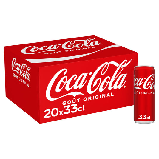 SODA COCA COLA ORIGINAL CANETTES DE 20X33CL