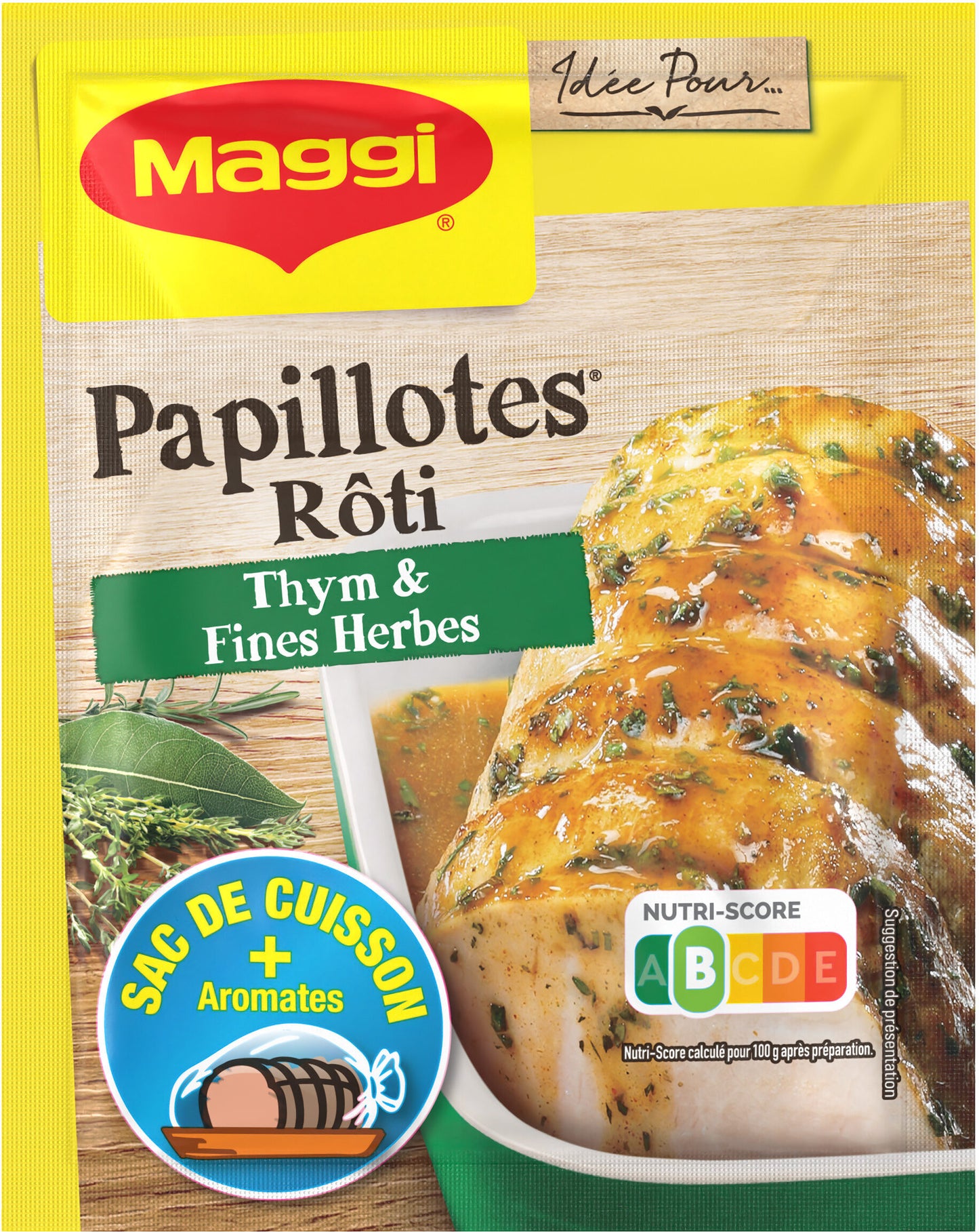 MAGGI PAPILLOTES ROTI  THYM ET FINES HERBES DE 30GR