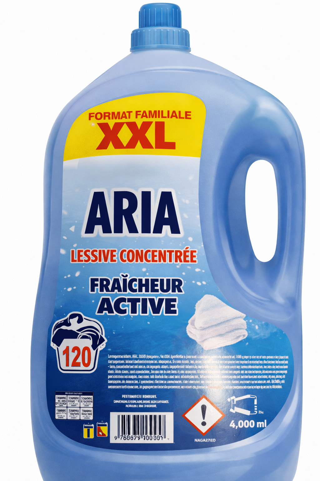 XXL ARIA LESSIVE FRAICHEUR ACTIVE DE 120 LAVAGES