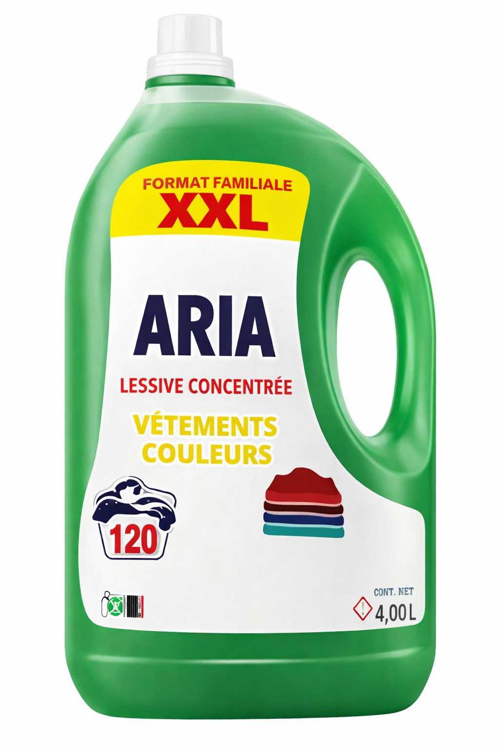 ARIA LESSIVE  XXL  VETEMENTS COULEURS  DE 4L
