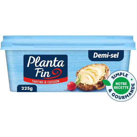 Margarine Planta Fin Demi-sel 100% végétal - 225g